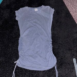 Victoria's Secret Light Blue Ruched Side Short Sleeve Tee